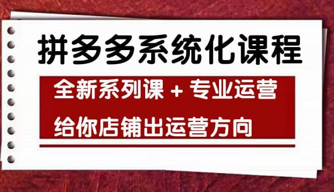 【思益学院】纪主任《车神陪跑：拼多多系统化课程》