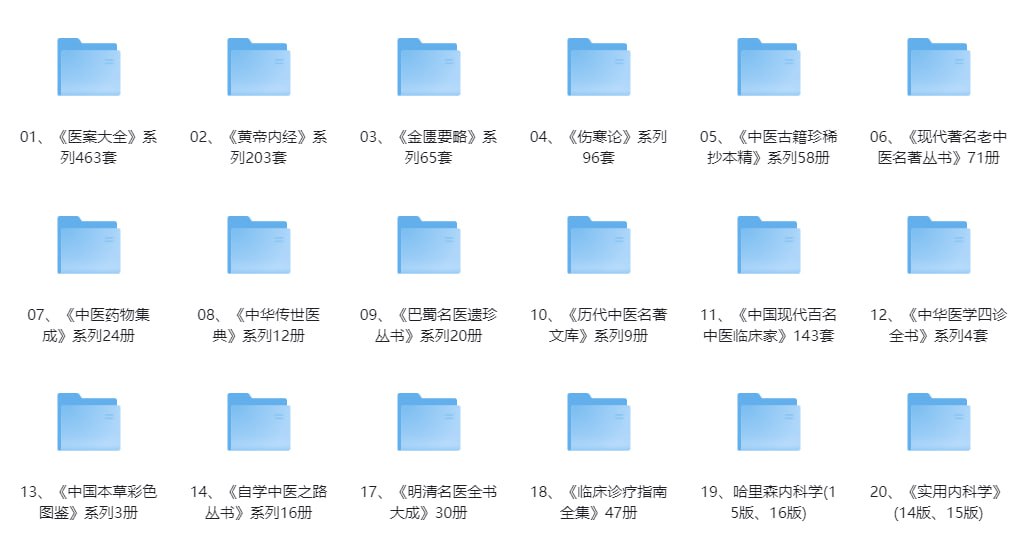 精整上千本绝版医学类书籍大合集(47.8GB)