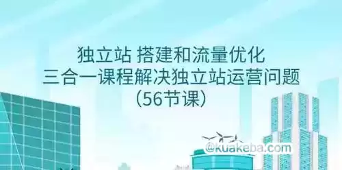 独立站搭建和流量优化三合一课程：解决独立站运营问题(56节课)